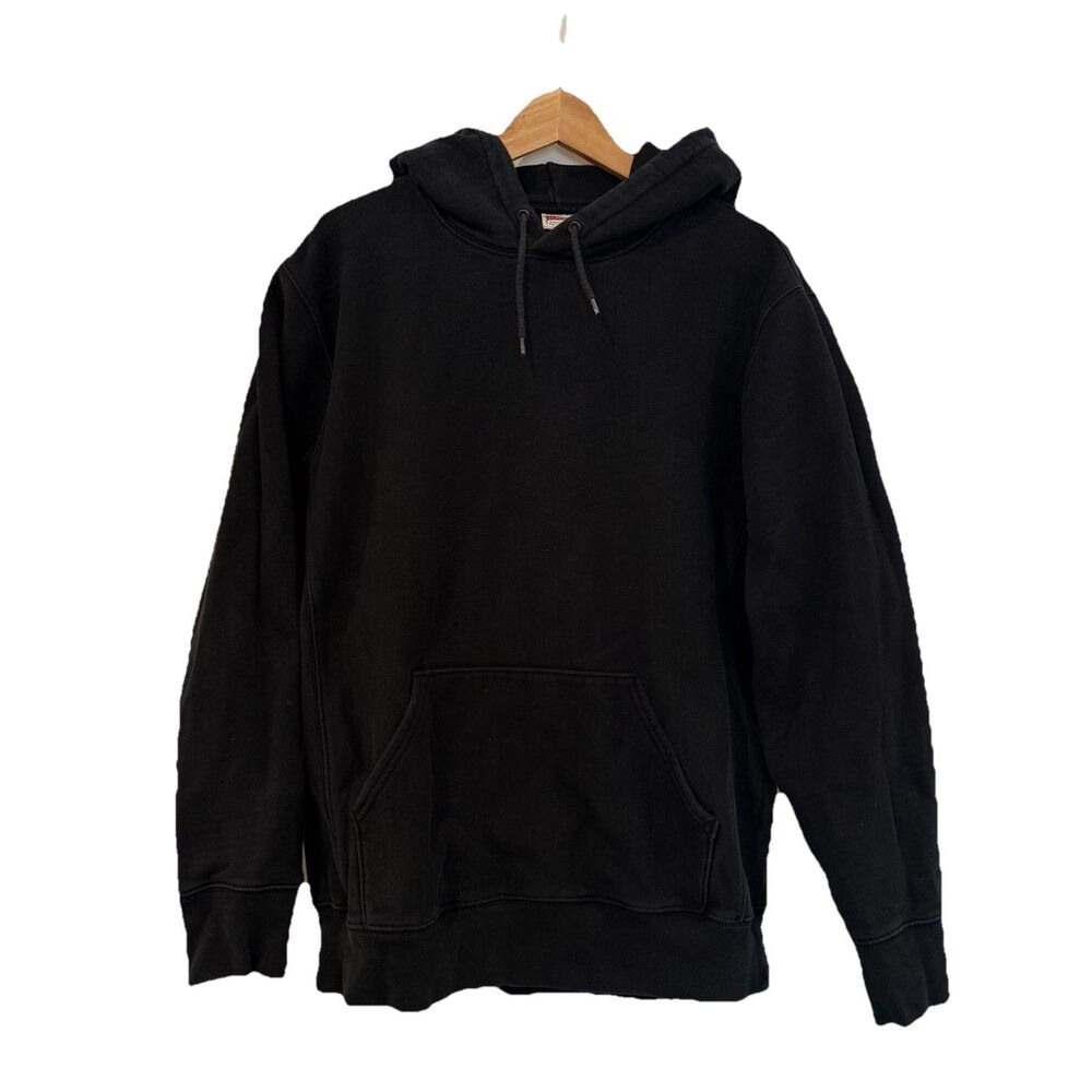 J. Crew Sportswear Heritage 14 oz. Fleece Hoodie Black Men's Size Large